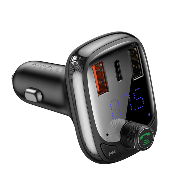 АЗП з FM-модулятором Baseus T Shaped S-13 Car Bluetooth MP3 Player (PPS Fast Charger Edition) Black (CCMT000101) - изображение 5