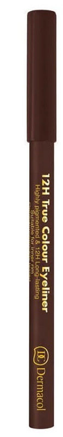 Підводка для очей Dermacol 12H True Colour стійка в олівці 6 Dark Brown 2 г (85959149) - зображення 1