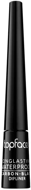 Підводка для очей Topface Longlasting Waterproof водостійка з пензликом Carbon Black 2.5 мл (8681217240391) - зображення 1
