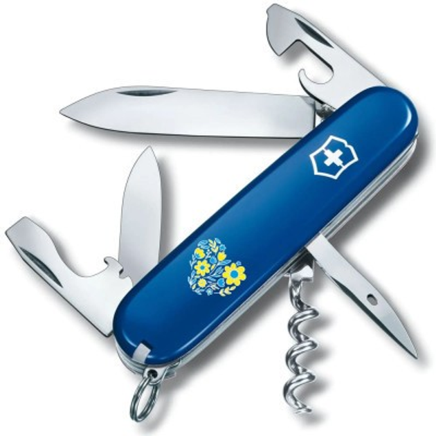 Ніж Victorinox Spartan Ukraine 91 мм Квіткове серце (1.3603.2_T1246u) - зображення 1