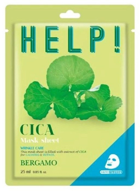 Маска для обличчя Bergamo Help Sheet Mask Cica 25 мл (8809414192262) - зображення 1