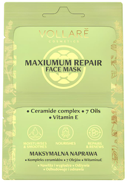 Maska do twarzy Vollare Cosmetics Maximum Repair Mask 2 x 5 ml (5902026644754) - obraz 1