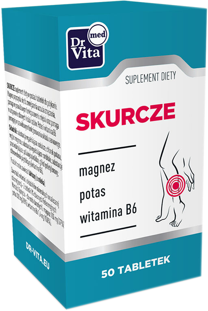 Харчова добавка Dr Vita Cramps Magnesium + Potassium + Vitamin B6 50 таблеток (5906660561729) - зображення 1
