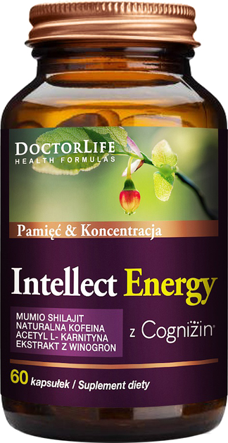 Харчова добавка Doctor Life Intellect Energy 60 капсул (5903317644811) - зображення 1