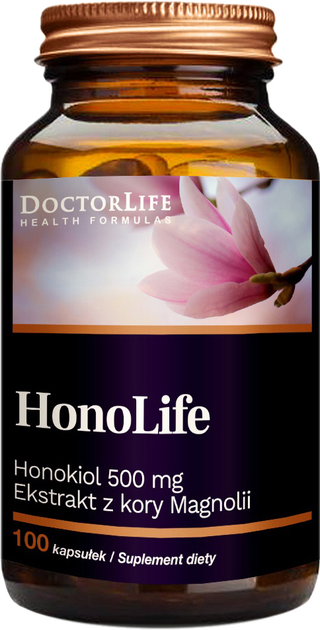 Харчова добавка Doctor Life HonoLife екстракт кори магнолії 100 капсул (5903317644866) - зображення 1
