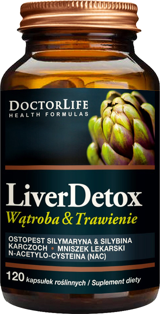 Харчова добавка Doctor Life Liver Detox 120 капсул (5906874819708) - зображення 1