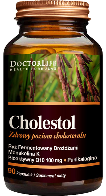 Suplement diety Doctor Life Cholestol monakolina K z bioaktywnym Q10 90 kapsułek (5906874819784) - obraz 1