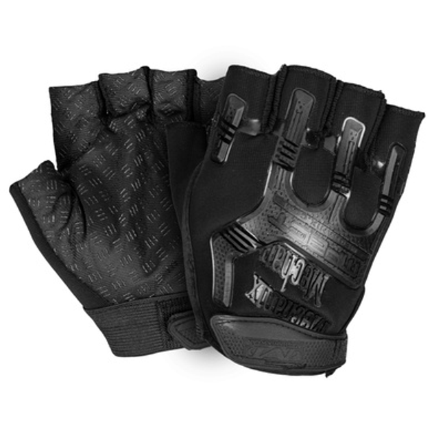 Перчатки беспалые с резиновым демпфером Mechanix Черные ONE SIZE - изображение 1