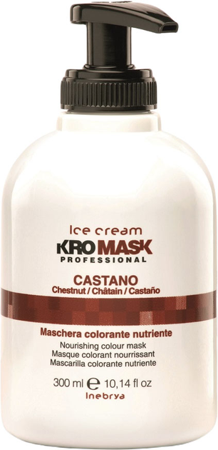 Maska tonująca do włosów Inebrya Ice Cream Kromask Professional Chestnut 300 ml (8033219165408) - obraz 1