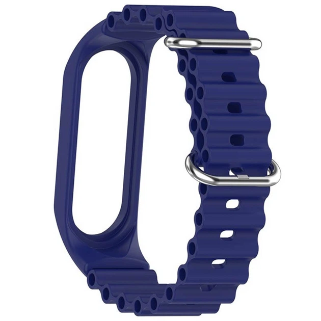Ремінець Ocean Band для Xiaomi Mi Band 7/6/5/4/3 Синій / Deep navy - зображення 4