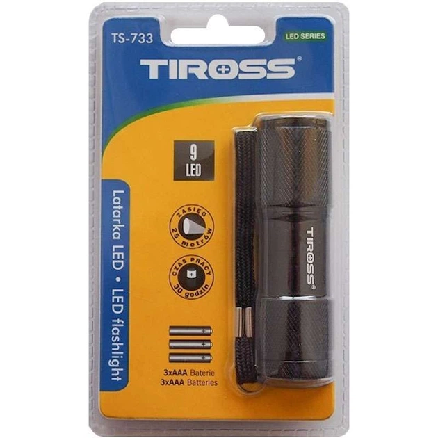 Фонарь TIROSS TS-733 (3xAAA) (Черный) (143107) - Фото 2 Фонарь TIROSS TS-733 (3xAAA) (Черный) (143107) - изображение 2