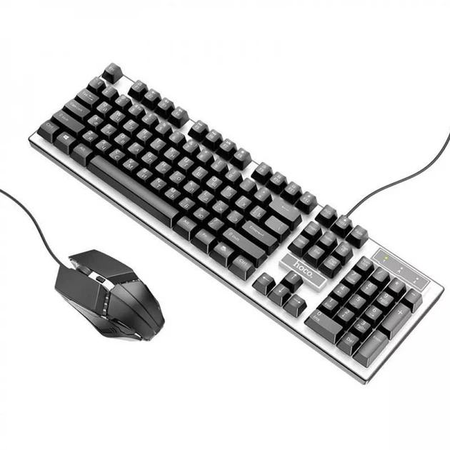 Клавиатура + мышь проводная Hoco GM18 Luminous Black - изображение 3