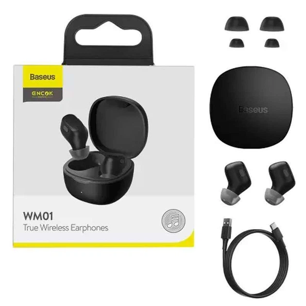 Bluetooth наушники Baseus WM01 TWS (NGWM01/NGTW24) (Black) (157084) - изображение 5