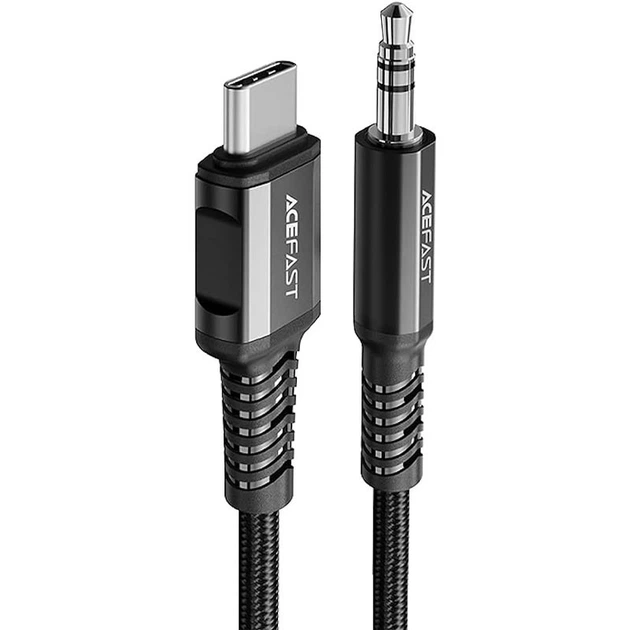 Переходник Acefast C1-08 USB-C to 3.5mm aluminum alloy (Black) (177064) - Фото 1 Переходник Acefast C1-08 USB-C to 3.5mm aluminum alloy (Black) (177064) - изображение 1