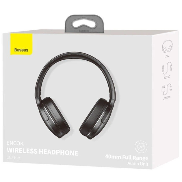 Накладні бездротові навушники Baseus Encok Wireless headphone D02 Pro (NGTD01030) Black - зображення 6