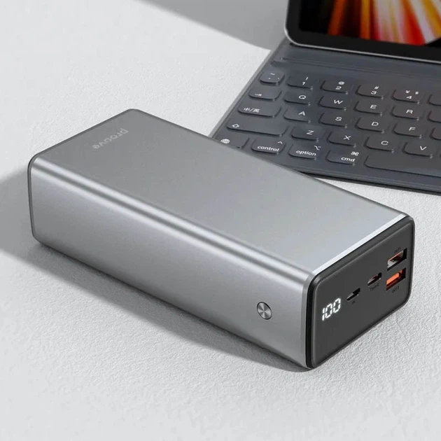 Портативний зарядний пристрій Proove Metalskin 65W 30000 mAh (Gray) (181942) - Фото 3 Портативний зарядний пристрій Proove Metalskin 65W 30000 mAh (Gray) (181942) - зображення 3