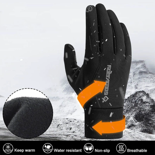 Рукавички сенсорні Golove joy (L) Anti-Slip 2023 Чорний - зображення 3