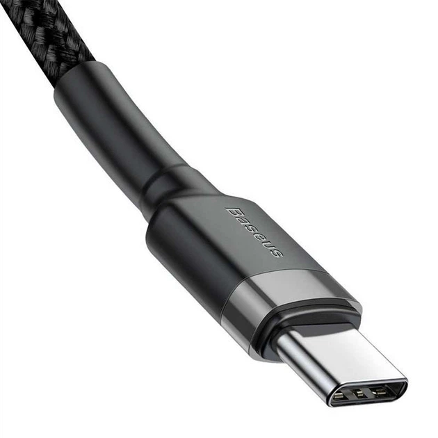 Дата кабель Baseus Cafule Type-C to Type-C Cable PD 2.0 60W (2m) (Черный / Серый) (91934) - изображение 4