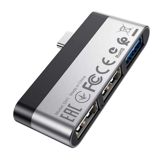 Переходник Borofone DH1 Type-C to USB (Черный / Серебряный) (138646) - Фото 4 Переходник Borofone DH1 Type-C to USB (Черный / Серебряный) (138646) - изображение 4