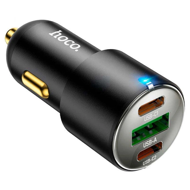 Автомобільний зарядний пристрій HOCO NZ6 PD45W (Black) (156653) - Фото 3 Автомобільний зарядний пристрій HOCO NZ6 PD45W (Black) (156653) - зображення 3