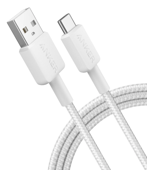Кабель Anker 322 USB-A to USB-C - 0.9m Nylon White (6908155) - Фото 2 Кабель Anker 322 USB-A to USB-C - 0.9m Nylon White (6908155) - зображення 2