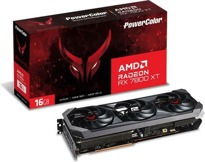 Відеокарта PowerColor RX 7800 XT 16GB GDDR6 Red Devil (RX 7800 XT 16G-E ...