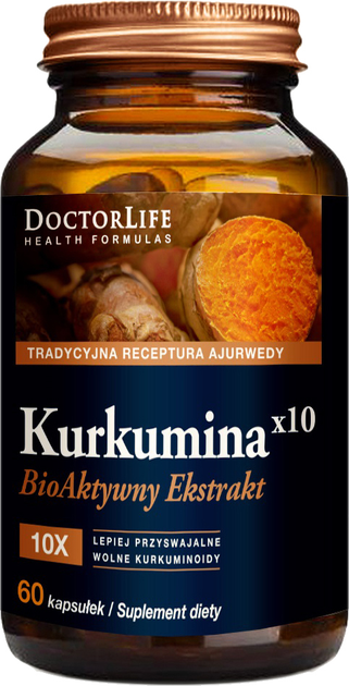 Пищевая добавка Doctor Life Куркумин х10 биоактивный экстракт 500 мг 60 ...