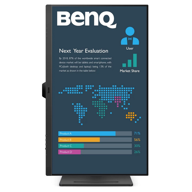 TFT 31.5" BenQ BL3290QT, IPS, 2K QHD, 75Hz, HDMI, DP, DP-out, USB-C, HAS, USB-hub, колонки, черный - изображение 4