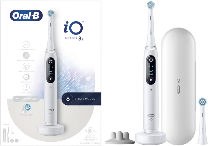 Szczoteczka elektryczna Oral-B iO8s White Alabaster (4210201408918) - obraz 2