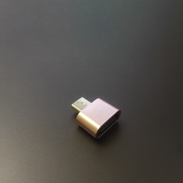 Адаптер переходник OTG с USB Type C (папа) до USB Type-A розовый – фото ...