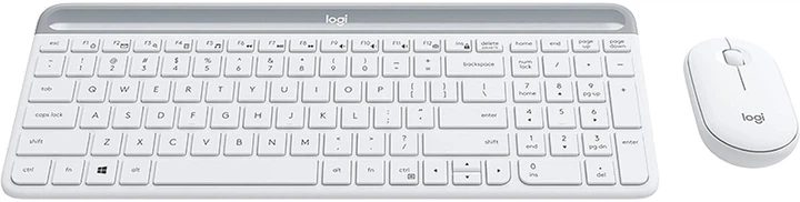 Комплект бездротовий Logitech MK470 Wireless Slim Combo White (920-009201) - зображення 4