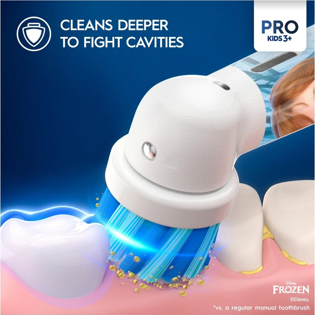 Електрична зубна щітка Oral-B Vitality Pro Kids Frozen HBOX (8006540772645) - зображення 4