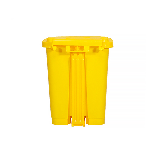 Контейнер-бак для мусора с педалью 40 л Желтый с крышкой - изображение 2