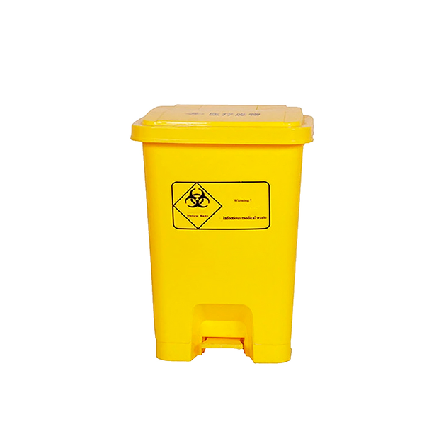 Контейнер-бак для мусора с педалью 30 л Желтый с крышкой - изображение 2