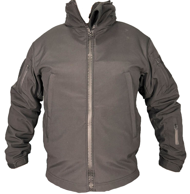 Куртка Soft Shell із фліс кофтою чорна Pancer Protection 52 - зображення 1
