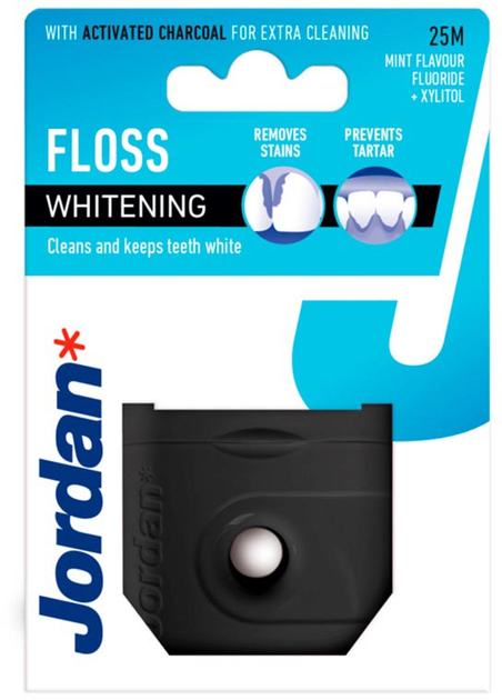 Зубна нитка Jordan Whitening відбілююча 25 м (7046110052532) - зображення 1