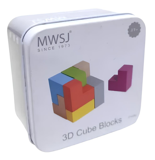 Головоломка iWood Дерев'яний куб 3D в коробці (6935494725860) - зображення 1