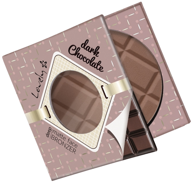 Bronzer do twarzy i ciała Lovely Dark Chocolate Deep Matte Face Bronzer czekoladowy matowy 9 g (5901801621133) - obraz 1