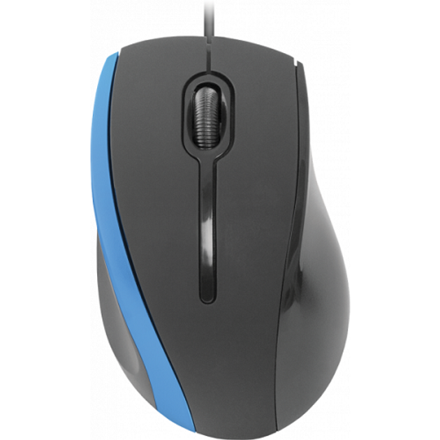 Мышка Defender MM-340 3кн проводная 1000dpi 1.35м черно-синяя – фото ...