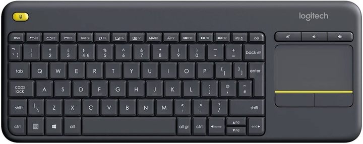 Klawiatura bezprzewodowa Logitech K400 Plus Touch Wireless Nordic Layout Black (920-007141) - obraz 1