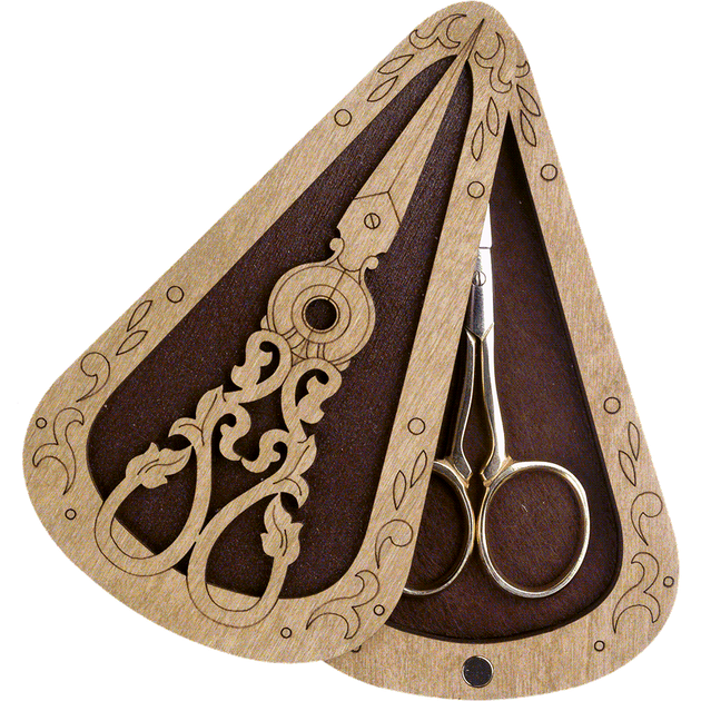 Шкатулка для рукоделия Wonderland Crafts FLZB(N)-022 (5,5*11см) Шкатулка для ножниц (7.5*13.5см) - изображение 2
