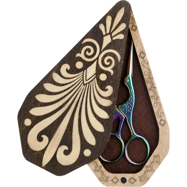 Шкатулка для рукоделия Wonderland Crafts FLZB(N)-027 (6,5*14см) Шкатулка для ножниц (8.5*17см) - изображение 2