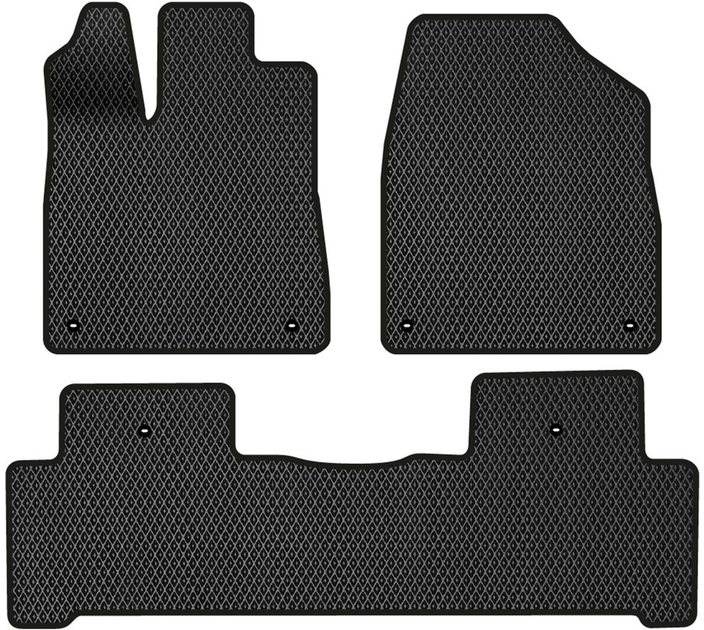 Акція на EVA килимки EVAtech в салон авто Acura MDX (YD3) Hybrid Restyling 2016-2020 3 покоління SUV USA 3 шт Black від Rozetka