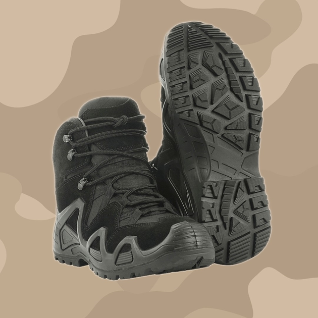 М-ТАС черевики тактичні Alligator Black / Черевики трекінгові чорні / Черевики військові демісезонні / Розмір 44 - зображення 1