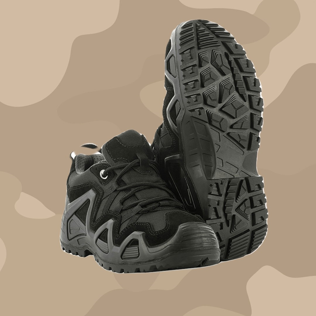 М-ТАС кросівки тактичні Alligator Black / Кросівки трекінгові чорні / Кросівки військові демісезонні / Розмір 46 - зображення 1
