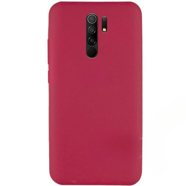 Силіконовий чохол з мікрофіброю для Xiaomi Redmi 9 (Бордовий) – фото ...