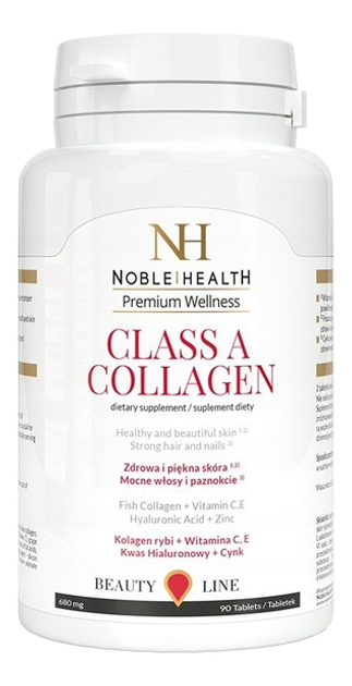 Suplement diety Noble Health Class A Collagen 90 kapsułek (5903068652509) - obraz 1