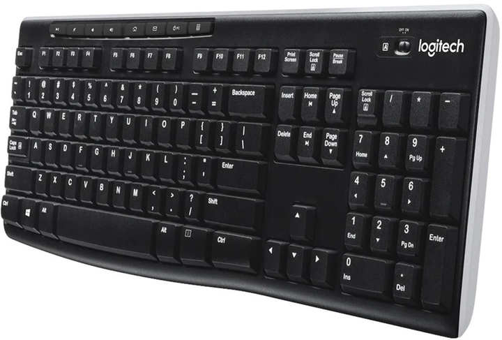 Klawiatura bezprzewodowa Logitech K270 Wireless Nordic Layout Black (920-003735) - obraz 3