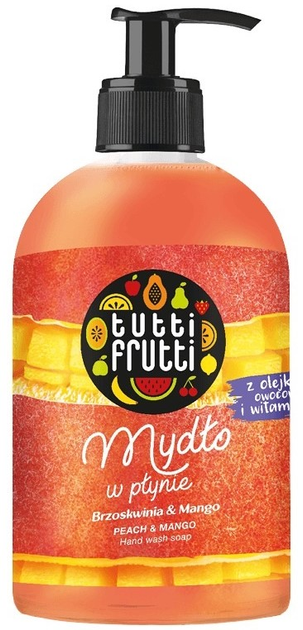 Mydło Farmona Tutti Frutti w płynie z olejkami owocowymi Brzoskwinia & Mango 500 ml (5900117008829) - obraz 1