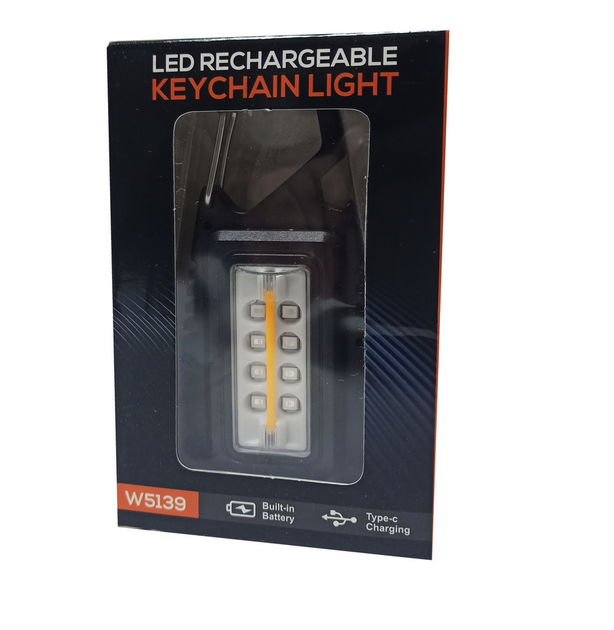 Акумуляторний туристичний аварійний ліхтарик брелок з USB-зарядкою, магнітним та карабіном W5139 ( 5 режимів ) - зображення 6